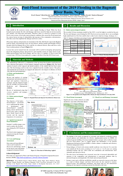 Post-Flood Assessment of the 2019 Flooding in the Bagmati River Basin, Nepal (Research Poster)